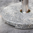 15kg Round Granite Garden Parasol / Umbrella Base Weight Stainless Steel Pole