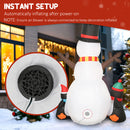 Outsunny Blow Up Christmas Inflatables With Flashing Projector Light