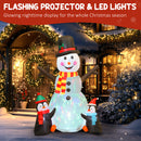 Outsunny Blow Up Christmas Inflatables With Flashing Projector Light