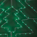 50cm Light Up 3 Layered Christmas Tree With 150 Multi-Action Green LEDs