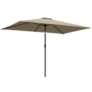 Outsunny Garden Parasol, Outdoor Umbrella With Tilt Function, Khaki