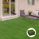 Outsunny 10-Piece Artificial Grass Set, Weatherproof Turf Tiles, Outdoor Carpet