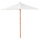 Samuel Alexander 2.7m Outdoor Wooden Garden Parasol Sun Shade with Carry Bag in Cream