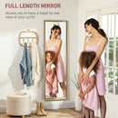 HOMCOM Full Length Mirror, Standing Leaning Wall, 163 X 53 Cm