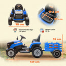 AIYAPLAY Ride on Tractor and Trailer, 12V Electric Ride on Tractor,