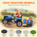 AIYAPLAY Ride on Tractor and Trailer, 12V Electric Ride on Tractor,