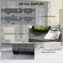 Outsunny 5 PCs Rattan Garden Furniture Set with Reclining Chairs, Grey