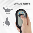 HOMCOM Power Lift Chair, Fabric Recliner Armchair w/ Remote Charcoal Grey