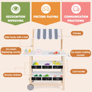 Wooden Pretend Play Kids Grocery Store with Chalkboard-White