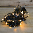 200 LED 16m Indoor Outdoor Christmas Multi Function Mains Operated String Lights with Timer in Warm White