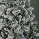 7ft (2.1m) Snowy Imperial Pine Green Fir Christmas Tree with Metal Stand