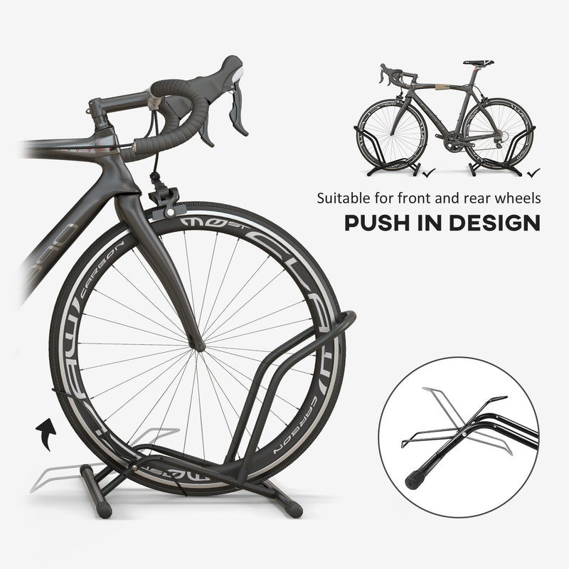 SPORTNOW Bike Stand Bicycle Storage Rack for Indoor Garages Flat Use