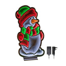 4ft (1.2m) Tall Standing Light up Snowman Infinity Christmas Decoration with Multi-Coloured LEDs