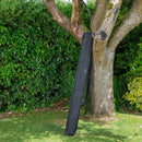 Outdoor 2 Person Folding Square Wooden Garden Dining Table Chairs Black Parasol and Base Set