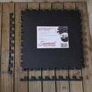 Samuel Alexander Black EVA Foam Floor Mats 60x60cm Interlocking Gym & Play Mats, Non-Slip, Water Resistant
