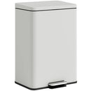 HOMCOM Pedal Bin With Soft-Close Lid, 20L Kitchen Bin For Home, Cream