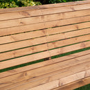 Charles Taylor Hand Made Traditional 3 Seater Chunky Rustic Wooden Garden Bench Furniture
