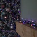 18.5m 1440 LED Christmas Cluster Multi-Action String Lights with Timer in Rainbow