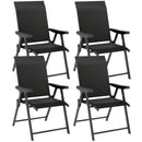Outsunny 4PCS Folding Chair W/ Breathable Mesh Fabric Seat