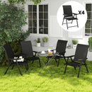 Outsunny 4PCS Folding Chair W/ Breathable Mesh Fabric Seat