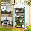 Outsunny 90 x 49 x 160cm Portable Mini Greenhouse with Shelves, White