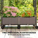 Outsunny Raised Garden Bed with Arch Trellis, Plastic Raised Bed for Garden
