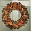 Winter Spice Hanging Christmas Wreath with Pine Cones Berries & Dried Fruit
