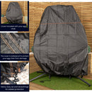Samuel Alexander 2 Seater Hanging Garden Rattan Egg Chair With Steel Frame And Waterproof Cover In Grey
