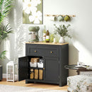 HOMCOM Sideboard, Kitchen Storage Cabinet w/ Adjustable Shelf, Drawer, Black