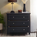 HARBOR 3 DRAWER WIDE CHEST - ANTHRACITE