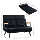 HOMCOM Click Clack 2 Seater Sofa Bed for Living Room, Guest Room
