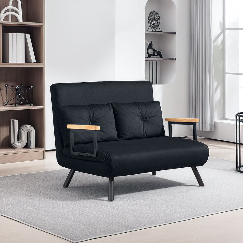 HOMCOM Click Clack 2 Seater Sofa Bed for Living Room, Guest Room