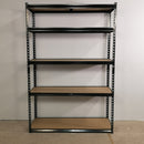 Garage Shelving 122cm Wide & 183cm High Heavy Duty 5 Tier Multipurpose Metal Racking Unit  / Warehouse Shelving Storage in Black