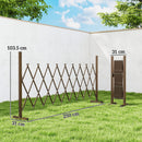 Outsunny Aluminium Alloy Movable Fence, Pet Safety Fence, Dark Brown