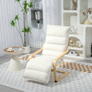 HOMCOM Birch Wood Lounge Chair For Living Room, Bedroom