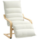 HOMCOM Birch Wood Lounge Chair For Living Room, Bedroom
