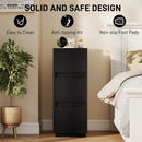 HOMCOM Slim Bedside Table, Bedside Cabinet with Open Shelf and 2 Drawers