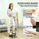 SPORTNOW Mini Stepper, Compact Step Machine Exerciser with Resistance Bands