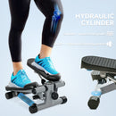 SPORTNOW Mini Stepper, Compact Step Machine Exerciser with Resistance Bands