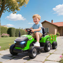 AIYAPLAY Ride on Tractor and Trailer, 12V Electric Ride on Tractor,