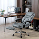 HOMCOM Office Chair, Computer Desk Chair With Spring Cushion, Grey