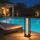 Outsunny Garden Rattan Lamp, 68 cm Solar Rattan Floor Lamp with Auto On/Off