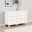 HARBOR 6 DRAWER WIDE CHEST - SURF WHITE