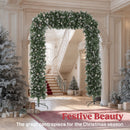 HOMCOM 8.2 ft Snow Frosted Christmas Tree Arch, Doorway Decor