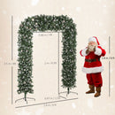 HOMCOM 8.2 ft Snow Frosted Christmas Tree Arch, Doorway Decor