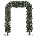 HOMCOM 8.2 ft Snow Frosted Christmas Tree Arch, Doorway Decor