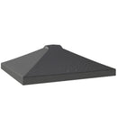 Outsunny Gazebo Roof Replacement UV50+ Waterproof 3x3(m) Dark Grey