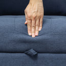 HOMCOM Convertible Single Chair Bed with Upholstered Fabric