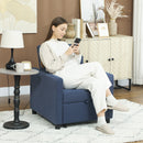 HOMCOM Convertible Single Chair Bed with Upholstered Fabric