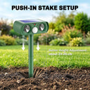 Outsunny Cat Repellent For Gardens, Solar Ultrasonic PIR Fox Cat Deterrent